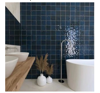 Revestimiento Ceramico Arren 15,5x15,5 Blue Marine Bold bte