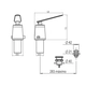 Griferia bidet moocomando Hidromet Space cromo 9602CRCR