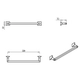 Accesorio de baño Hidromet New Castle Toallero barral black 50041NEGR