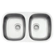 Bacha de cocina Tramontina 77x45x15cm Isis 2C 34BL satinado 94030102
