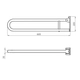 Barral rebatile Ferrum 60cm espacio blanco ESP-BR-017-BL