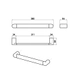 Accesorio de baño Agarradera recta Andez 270mm cr 331.24