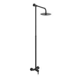 Griferia de ducha Hidromet Flat Monc exterior s/transf c/barral Black 08491NEGR