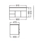 Mueble vanitory Ferrum 90x46 cadria de colgar CDR-MB-021-M0