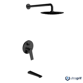Griferia de ducha Ultragrif Brooklyn c/transf monoc black matt UGA1022B02