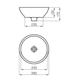 Bacha de baño Ferrum tori de Apoyo blanca TOR-BH-045-BL