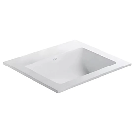 Bacha de lavatorio Ferrum symi sin agujeros blanca SYM-MS-009-BL