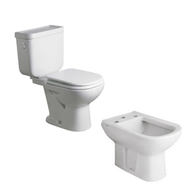 Combo de Baño Ferrum Bari Inodoro s/ tapa mochila bidet