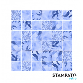 STAMPATO MALLAS (30x30) 5x5 NAT TROPICAL AZUL
