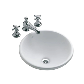 Bacha de lavatorio Ferrum armonica circular blanca ARM-BH-087-BL