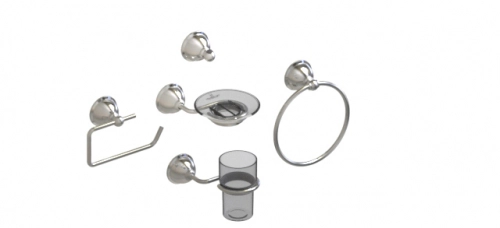 Accesorios de baño Hidromet Kit Triumph 5 pzas cr 8984