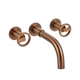 Griferia lavatorio de pared Peirano Pulse Dark gold 62-175DG