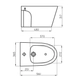 Bidet Ferrum marina de colgar 1 Ag blanco MAR-BI-111-BL