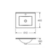 Mesada Ferrum Cadria 60cm c/bacha 1 ag LX61F B CDR-MS-003-BL