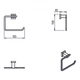Accesorio de baño Hidromet Geometry Toallero Aro Black 2843