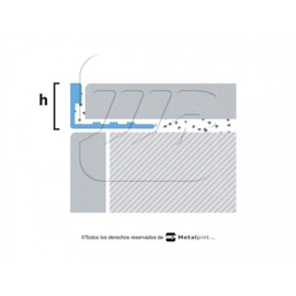 Perfil Moldume 'L' Acero Inox AISI304 12mm esmeril C312E