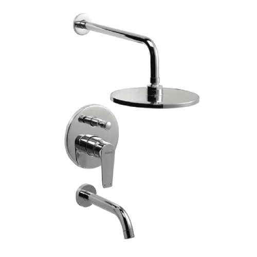 Griferia Ducha Bañera Piazza Next Monocomando Cromo