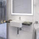 Lavatorio lea semiencastre 410X410 blanco Roca