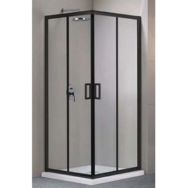 Box de ducha Aquaswim Recto marco negro 80x80x195cm ZGL-6008B 80T