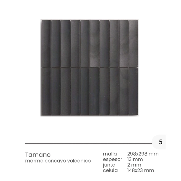 Marmo Arren Concavo Volcanico 29.8X29.8 NSM859 Arren