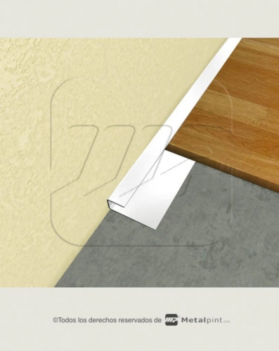 Encastre Moldumet de piso 12mm alu cr mate A185
