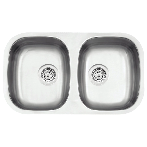 Bacha de cocina Tramontina 77x45x15cm Isis 2C 34BL satinado 94030102