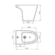 Bidet Ferrum marina blanco 1AG MAR-BI-101-BL