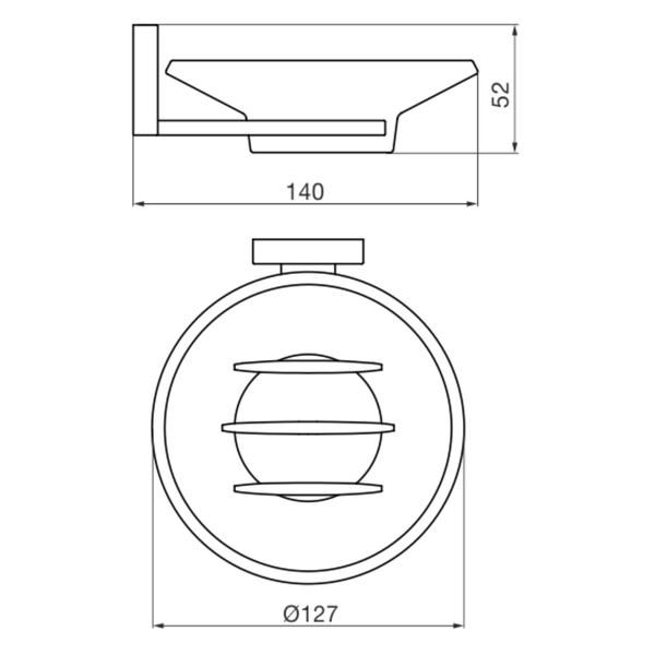 Jabonera FV chalten cromo 0168/H4-CR