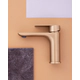 Grifería de lavatorio Ultragrif monocomando flynn gold UGM1013G01