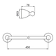 Accesorio baño Fv Toallero Barral Margot 164/62 Cromo