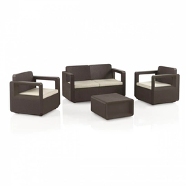Set Muebles Berner Apolo 55347 con Sillones y Mesa Wengue