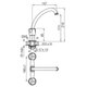 Griferia Cocina Fv Pampa Mesada Cocina Pico Mov. Alto 413/B6 cr
