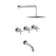 Combo Griferías Piazza Novara Lavatorio Bidet Ducha