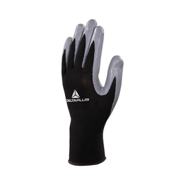 GUANTE TEJIDO S/ COSTURAS NEGRO Y GRIS N°7 GALGA13 DELTA PLUS VE712GR