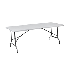 Mesa Plegable 180x74cm OUTLET Blanco Ganga Market
