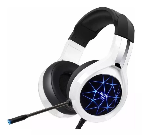 Auricular gamer con luces led n1 blanco