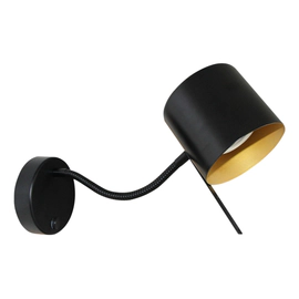 Aplique De Pared Tofy Regulable Gu10 Negro + Oro