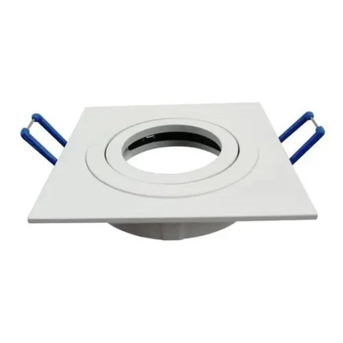 Pack X 4 Spot Embutir Aluminio Cuadrado Blanco Fidel Dicro Led 7W Neutro