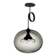Colgante Fitz Vidrio Humo Para 4 Luces E27