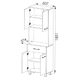 KIT CON ALACENA ORLANDI LI 663 PREMIUM - LINOSA 4 PUERTA 1 CAJON