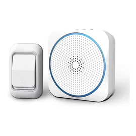 Timbre Alarma A Pilas 150Mts Resiste Al Agua Blanco