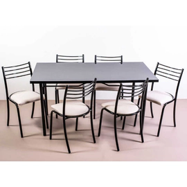 Combo Mesa de 1.50x0.80 mts y 6 Sillas Perlina Rina