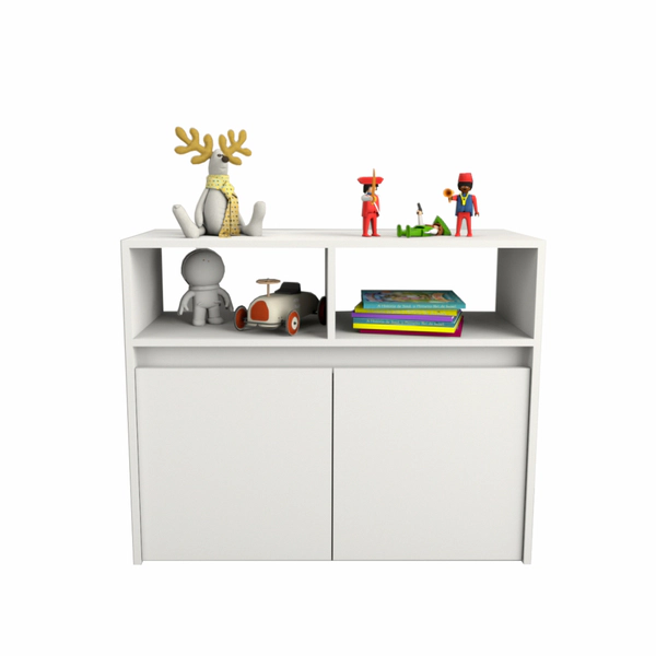 Mueble Juguetero Guardado Organizador 3037 Juguetes Ruedas Blanco