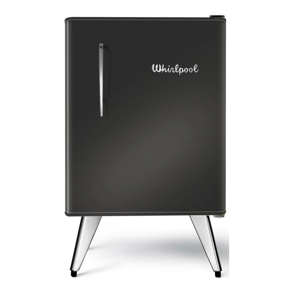 HELADERA BAJO MESADA WHIRPOOL WRA08BEDIM 81L CLASE A VINTAGE NEGRA
