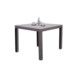 MESA PLÁSTICA CUADRADA CAPUCHINO RATAN VOSS 2000 MESAFIDJICH