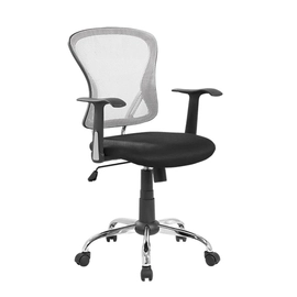 SILLA DE OFICINA ONEBOX OB-SO1 MALLA BLANCA CON BASE CROMADA