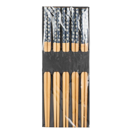 Set x5 Palitos de Sushi De Bambu 24 cm Flores