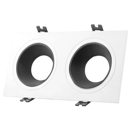 Spot Embutido Rectangular Dicroica Ona2 Antidesl Gu10 220 X 113 X 34 Mm Blanco