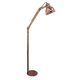 Lampara Pie Serena E27 Madera Cabezal Cobre