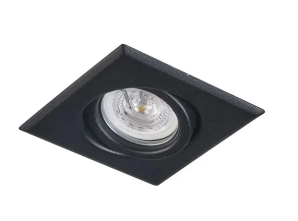 Pack X10 Spot Embutir Led Techo Cuadrado Neutro 7W Negro
